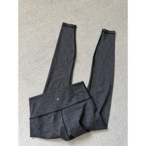 Lululemon Size 8 Wunder Under High-Rise Tight 28" Dark Grey Heathered
